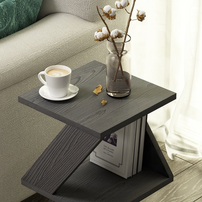 Hanah Home Mesa Lateral Madera Negra 29.6x54.2x29.6 cm